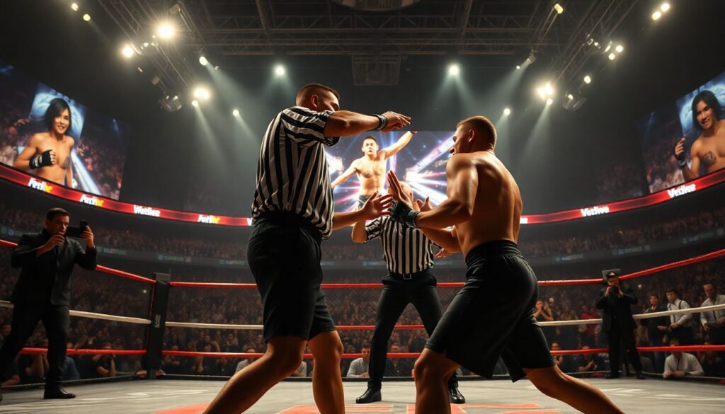 Топ-10 самых спорных остановок рефери в истории ММА и их последствия для карьеры бойцов - иллюстрация