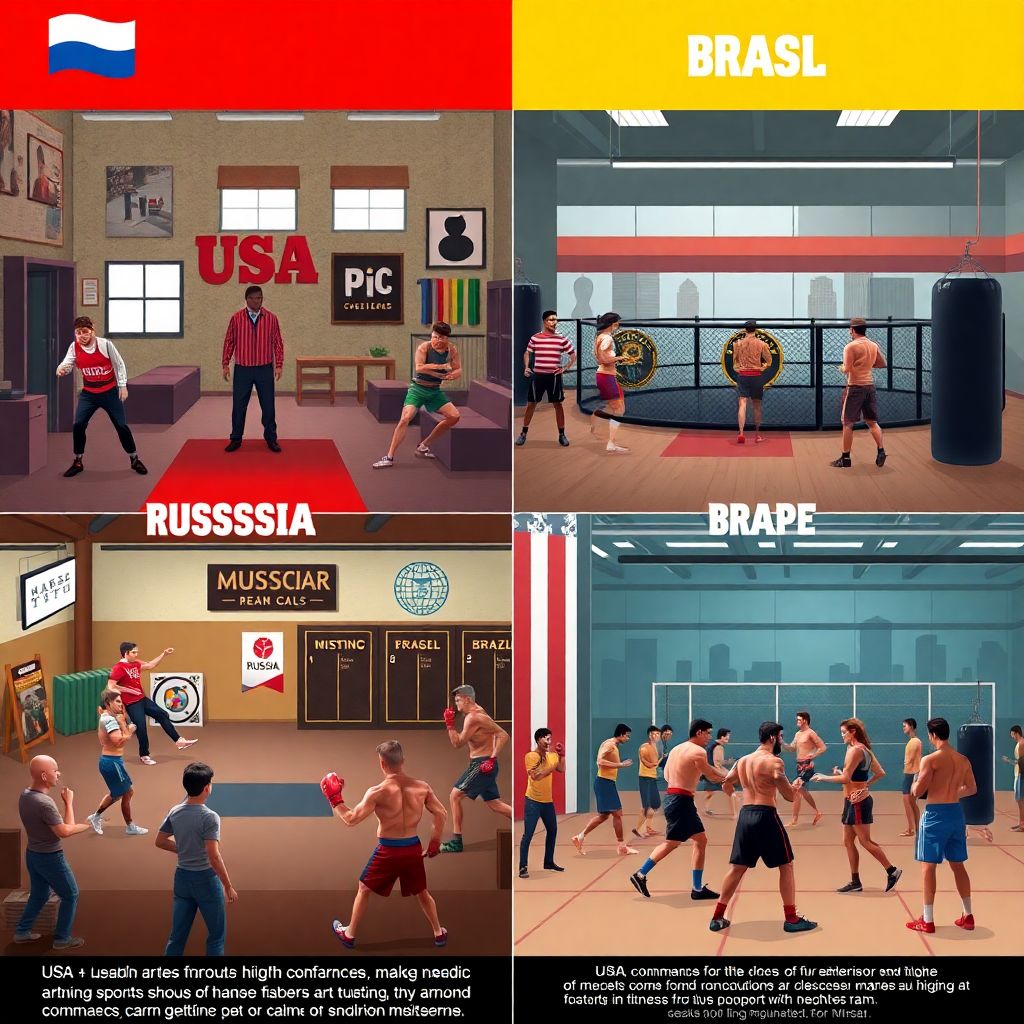 Сравнение школ единоборств в США, России, Бразилии и Европе